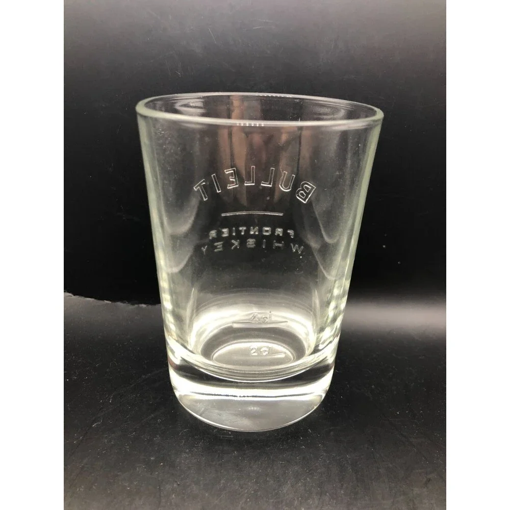 Bulleit Bourbon Frontier Whiskey Oval Rocks Glasses Heavy Base